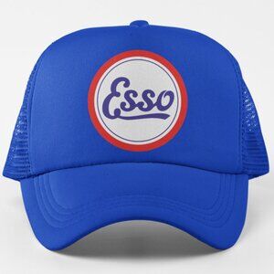 NEW Esso Retro Foam Trucker Snapback Hat BLUE